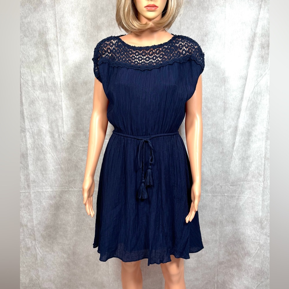 Molly Bracken Navy Dolman Sleeve Mini Dress